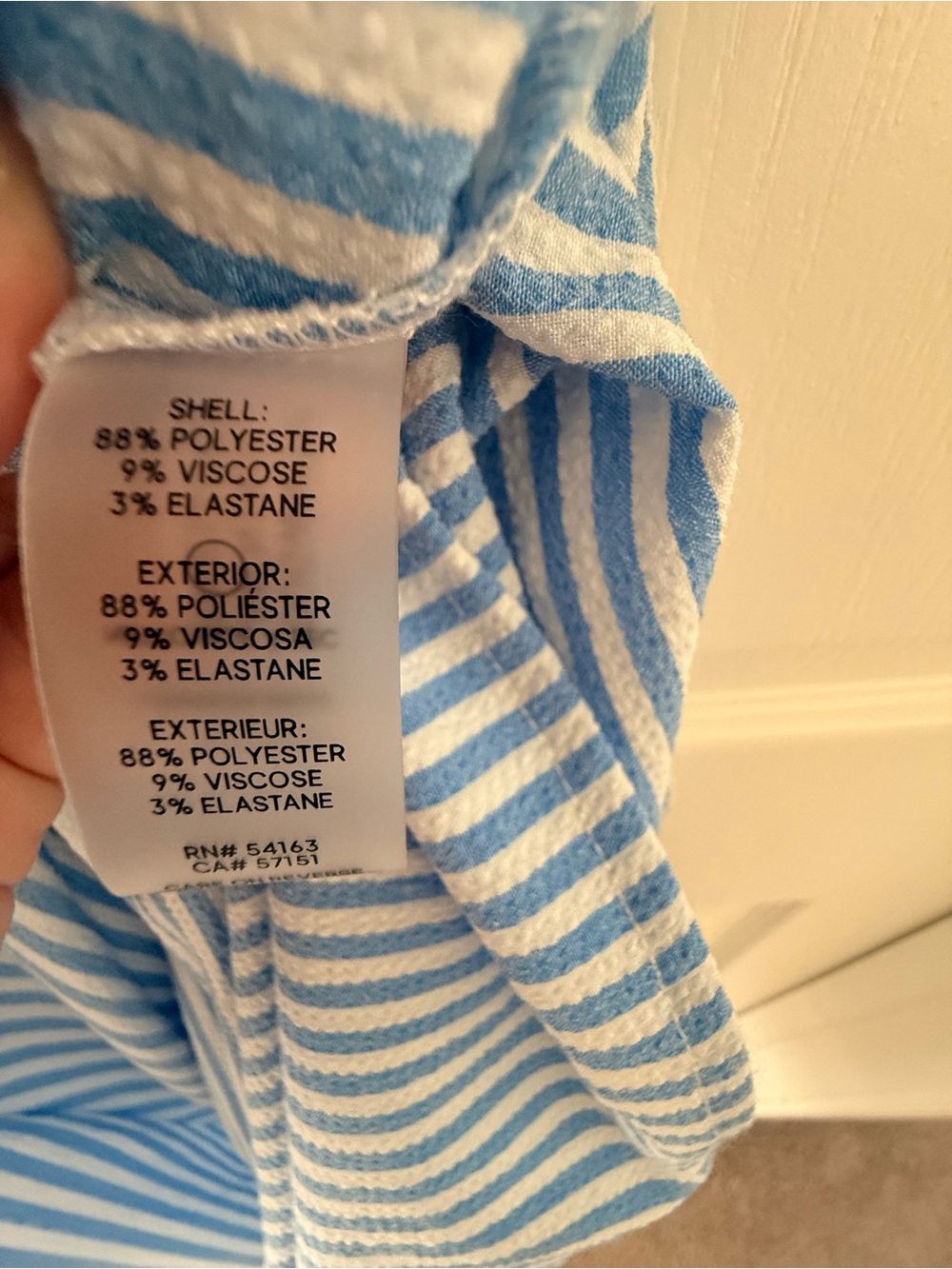 Tommy Hilfiger Sleeveless Blue and White Striped Shirt Dress with Tie Belt - Picture 7 of 7